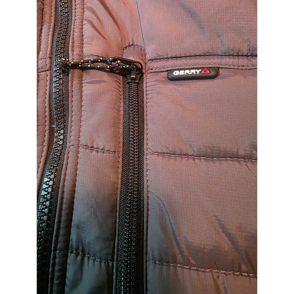 Gerry Special Edition Puffer Jacket Mens XL Gray Hooded Quilted Hiking Gorpcore